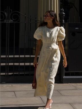 Butter Yellow Air Linen Maxi Dress